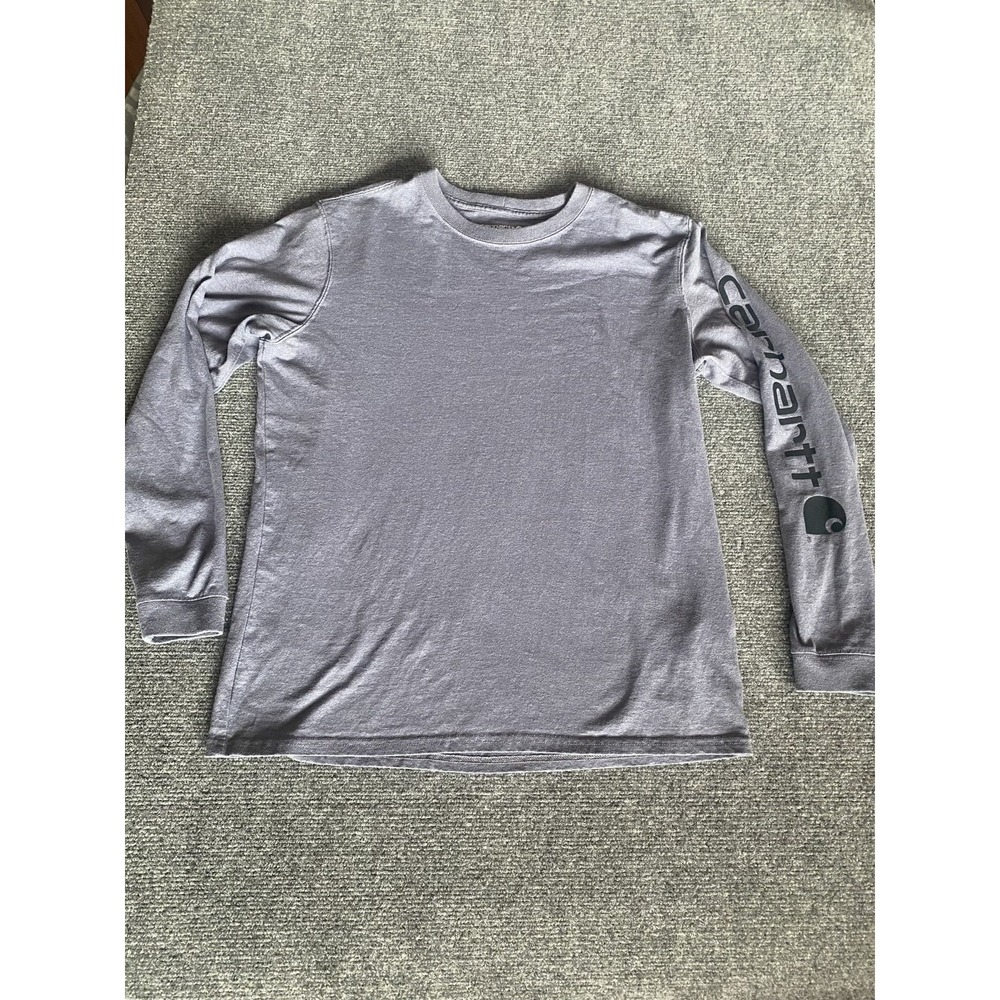 Carhartt Boys M (8-10) Loose Fit Long Sleeve Crew Tee Blue